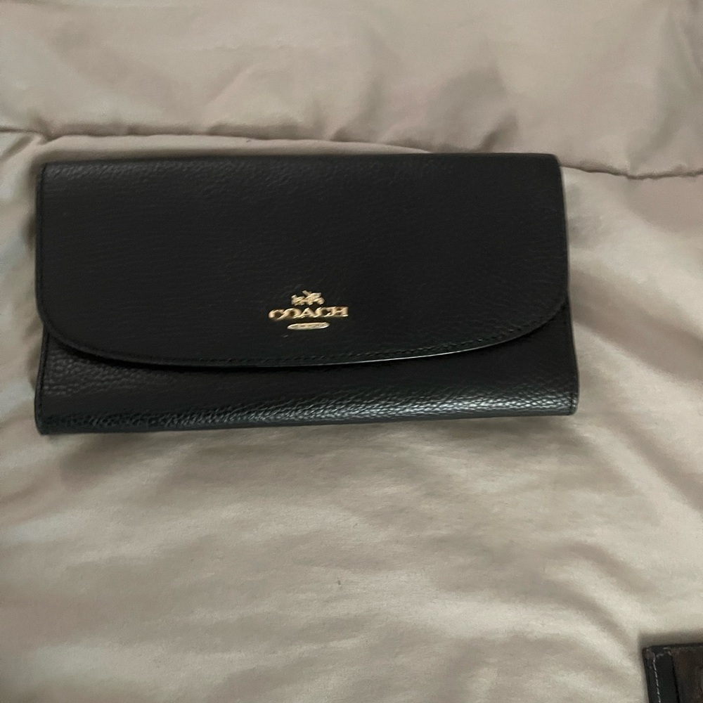 Coach Black Leather Clutch